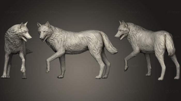 3D model Wolf Posed (STL)
